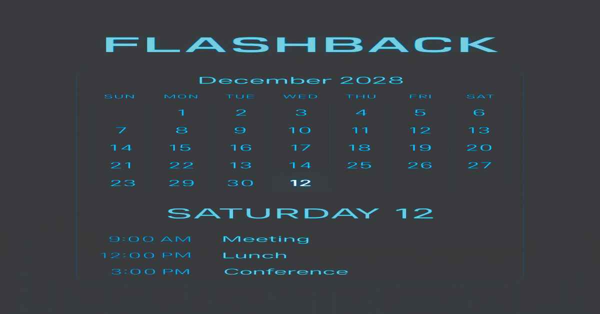 Flashback Calendar