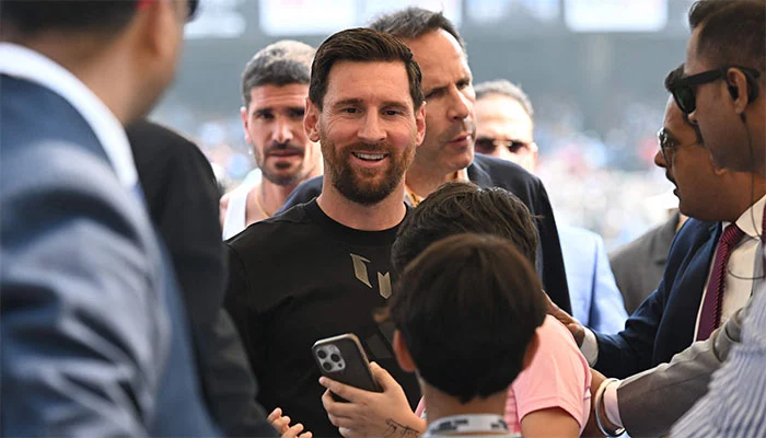 Argentine football star Lionel Messi